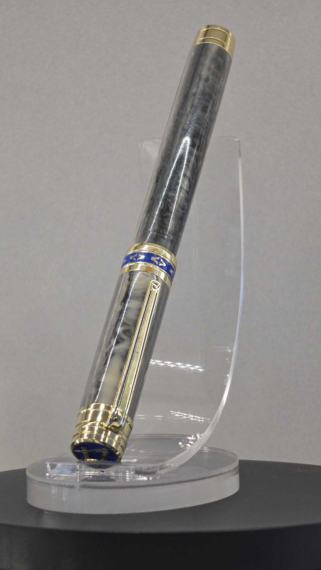 Masonic Cullinore Acrylic grey marble effect rollerball pen
