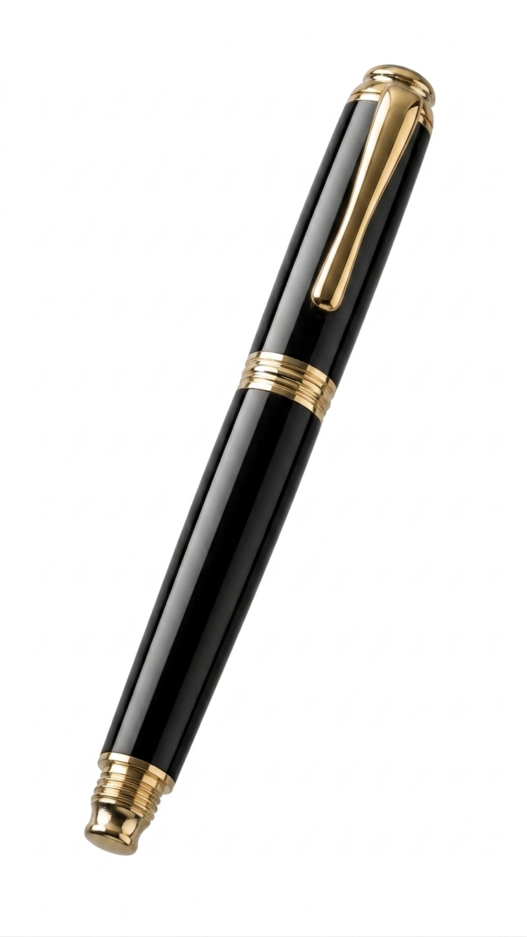 Black and Gold Rollerball Pen
