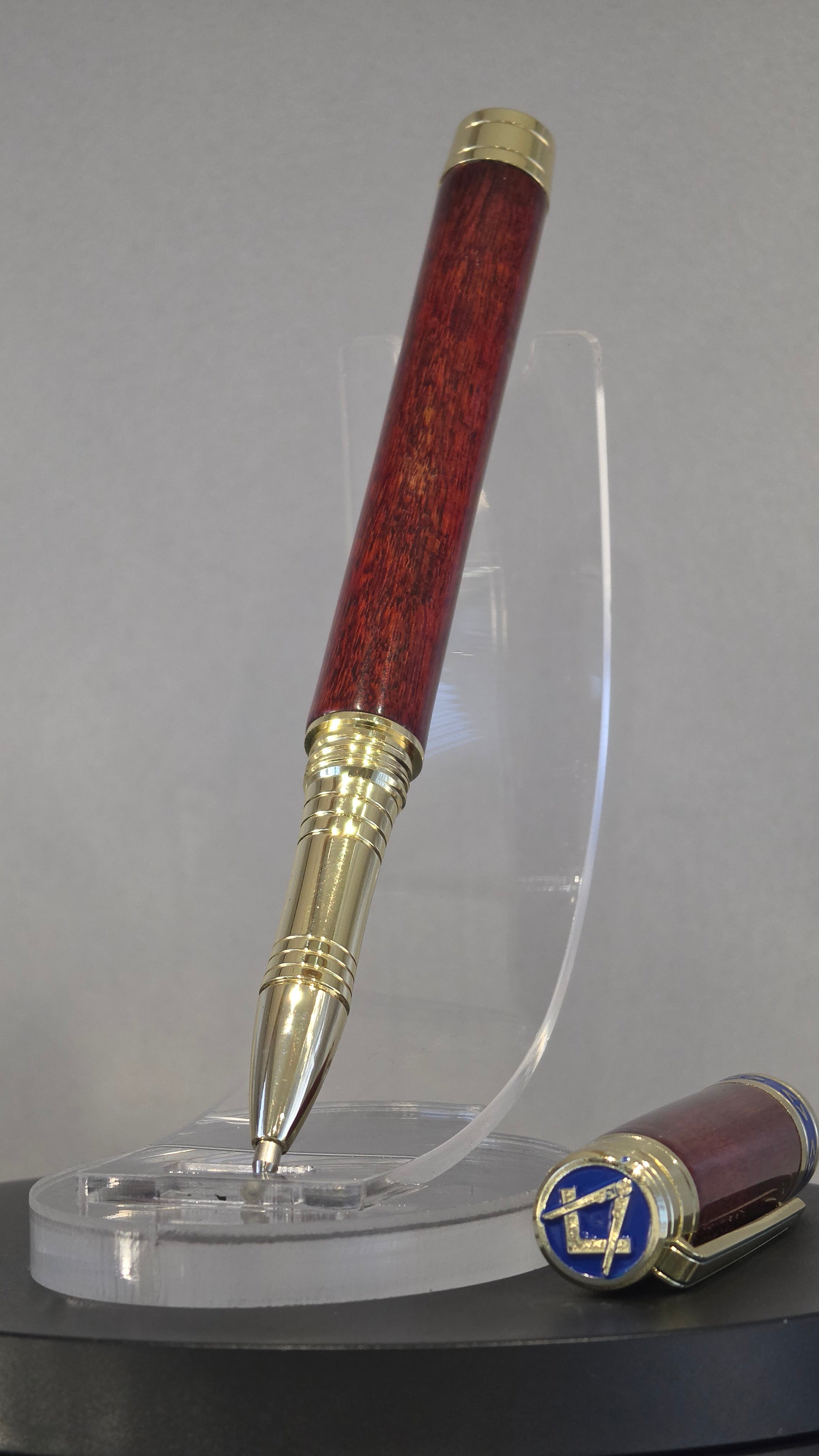 Masonic wood turned Rollerball Pen.