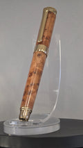 Thuya and Gold plated Fountain Pen. Hand turned wood finished Fountain pen with gold plated fittings and Bi-colour nib